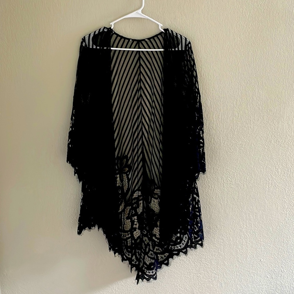 No tag, black lace cover up NWOT